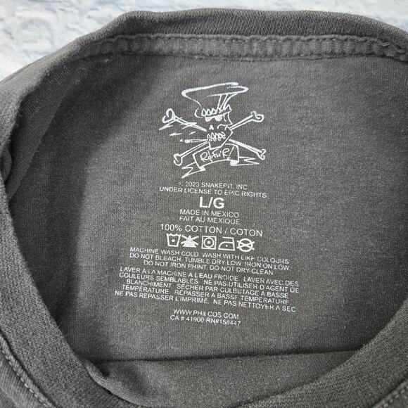 NWT Slash Men's Tshirt Charcoal Guns N' Roses Graphic Rock Snakepit size Large - Picture 3 of 4